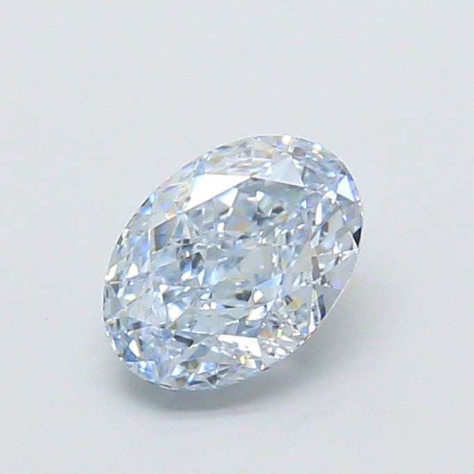 IGI Oval Fancy Blue VVS2 1.32ct Loose Lab Diamond: IGI Oval Fancy Blue VVS2 1.32ct Loose Lab Diamond Experience the breathtaking beauty of a lab-grown Fancy Blue diamond, certified by IGI and boasting exceptional clarity (VVS2) and cut quality (EX). W