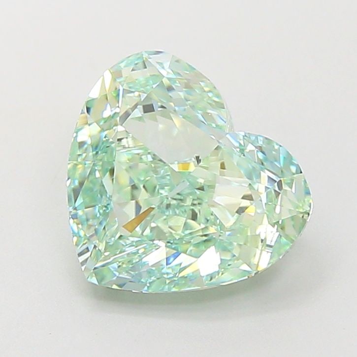 Loose Lab Diamond - IGI Heart 2.57ct Fancy Vivid Green VVS1: Loose Lab Diamond - IGI Heart 2.57ct Fancy Vivid Green VVS1 Experience the rare beauty of a lab-grown diamond, certified by the International Gemological Institute (IGI) as Fancy Vivid Green with exce