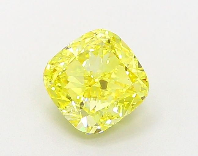 Loose Lab Diamond - IGI Cushion Modified 1.1ct Fancy Vivid Yellow VVS1: Loose Lab Diamond - IGI Cushion Modified 1.1ct Fancy Vivid Yellow VVS1 A truly unique gem, this 1.1ct Fancy Vivid Yellow Lab diamond boasts an exceptional VVS1 clarity and vibrant yellow hue, making
