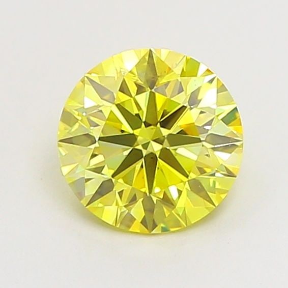IGI Round 1.08ct Fancy Vivid Yellow VVS1 Ideal Loose Lab Diamond: IGI Round 1.08ct Fancy Vivid Yellow VVS1 Ideal Loose Lab Diamond Experience the brilliance of nature's own sunshine with this stunning 1.08ct Fancy Vivid Yellow VVS1 Ideal Loose Lab Diamond, certified