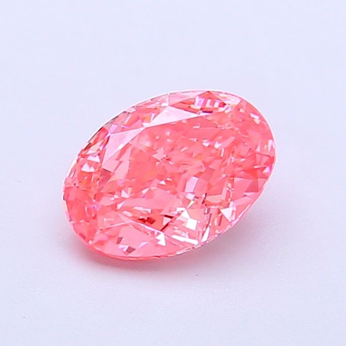 IGI Oval 1.03ct Fancy Vivid Pink VVS2 Loose Lab Diamond: IGI Oval 1.03ct Fancy Vivid Pink VVS2 Loose Lab Diamond Experience the rare beauty of a Fancy Vivid Pink diamond, one of the most coveted colors in the world of gemstones. This exquisite 1.03ct lab-gr