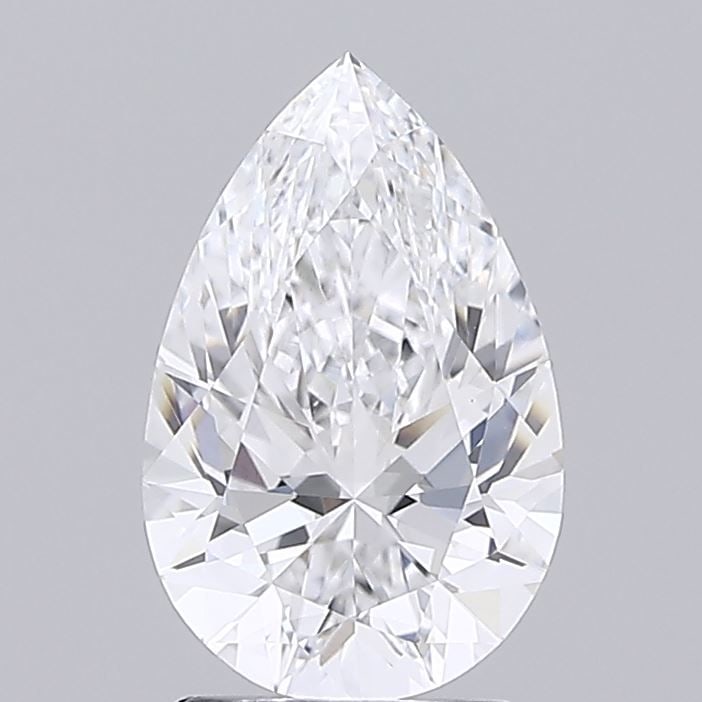 Loose Lab Diamond - IGI Pear 2.2ct D VVS2: Loose Lab Diamond - IGI Pear 2.2ct D VVS2 A stunning lab-grown pear-shaped diamond, certified by the International Gemological Institute (IGI), boasts exceptional clarity and color. Weighing 2.2