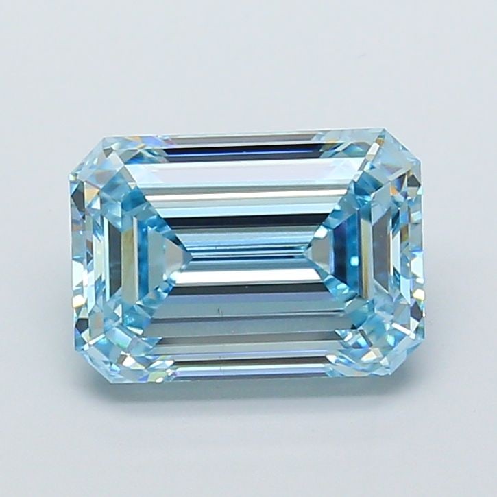 Loose Lab Diamond - IGI Emerald 4.7ct Fancy Vivid Blue VVS2: Loose Lab Diamond - IGI Emerald 4.7ct Fancy Vivid Blue VVS2 Experience the breathtaking beauty of a lab-grown diamond, certified by IGI as Fancy Vivid Blue, with exceptional clarity and polish. This 4