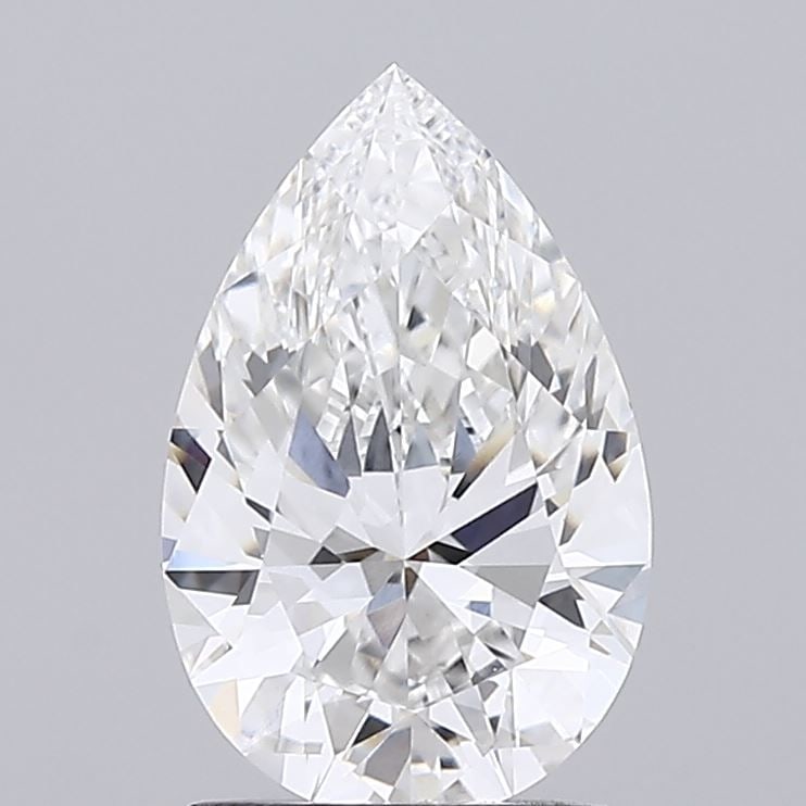 Loose Lab Diamond - IGI Pear 1.44ct F VVS2: Loose Lab Diamond - IGI Pear 1.44ct F VVS2 A stunning lab-grown pear-shaped diamond, certified by the International Gemological Institute (IGI), boasts exceptional clarity and color. With its impressi