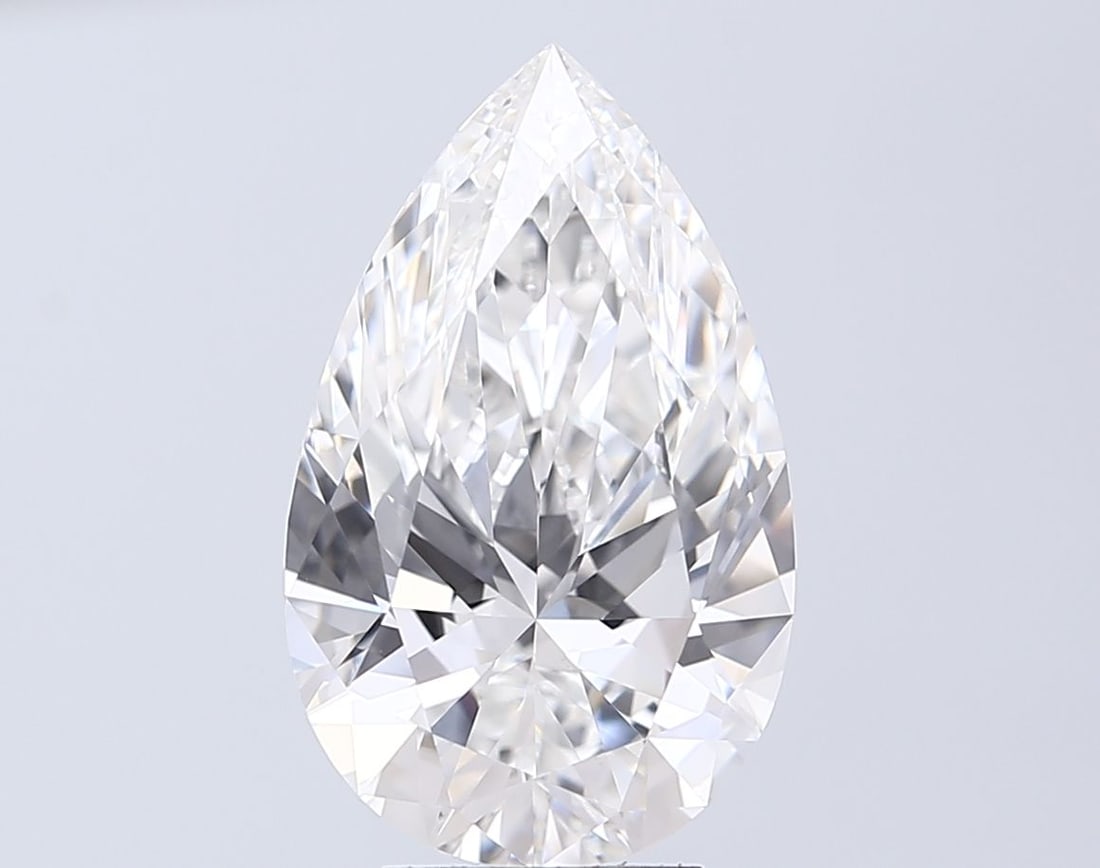 Loose Lab Diamond - IGI Pear 5.08ct E VVS2: Loose Lab Diamond - IGI Pear 5.08ct E VVS2 Experience the exceptional beauty of a lab-grown diamond, certified by the International Gemological Institute (IGI) as a stunning 5.08ct pear-shaped gem wit
