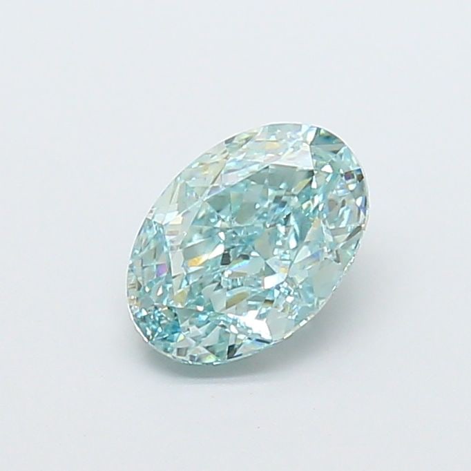 IGI Oval 1.69ct Fancy Vivid Blue-Green VVS2 Loose Lab Diamond: IGI Oval 1.69ct Fancy Vivid Blue-Green VVS2 Loose Lab Diamond Experience the breathtaking beauty of a lab-grown diamond, certified by IGI and boasting an exceptional 1.69ct Fancy Vivid Blue-Green hue,
