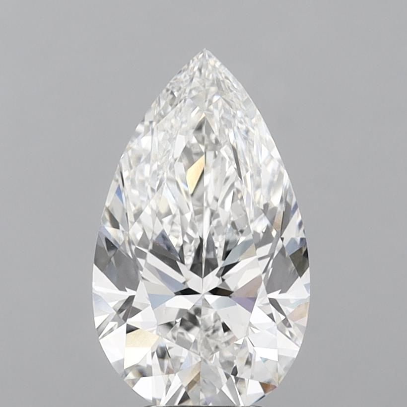 Loose Lab Diamond - IGI Pear 3.01ct G VVS2: Loose Lab Diamond - IGI Pear 3.01ct G VVS2 A rare and exceptional loose lab diamond, certified by the International Gemological Institute (IGI), boasts a stunning pear shape with a G color grading and