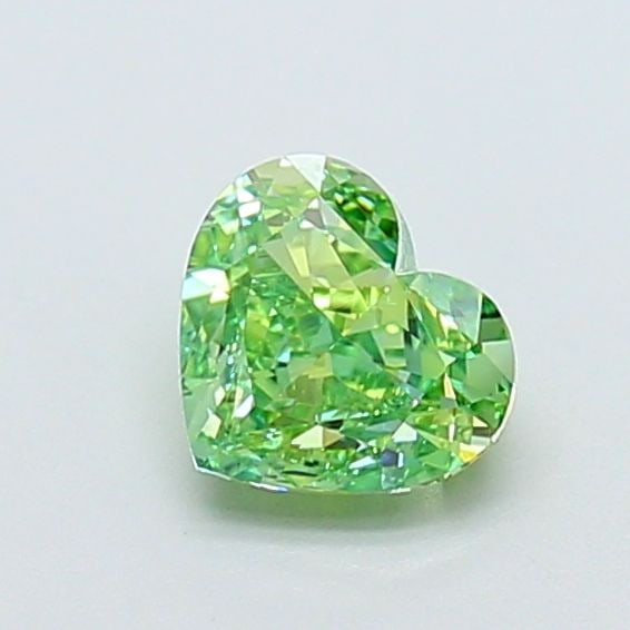 Loose Lab Diamond - IGI Heart 1.02ct Fancy Vivid Green VVS1: Loose Lab Diamond - IGI Heart 1.02ct Fancy Vivid Green VVS1 Experience the rare beauty of a lab-grown Fancy Vivid Green diamond, certified by the International Gemological Institute (IGI). This stunni