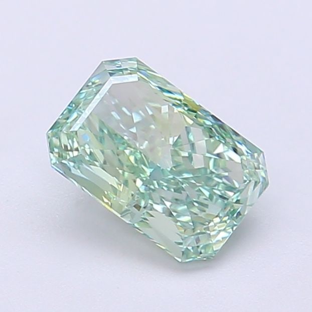 IGI Radiant 1.01ct Fancy Vivid Green VVS1 Loose Lab Diamond: IGI Radiant 1.01ct Fancy Vivid Green VVS1 Loose Lab Diamond Experience the exceptional beauty of a lab-grown diamond, certified by IGI as Fancy Vivid Green with a VVS1 clarity grade, boasting an EX po
