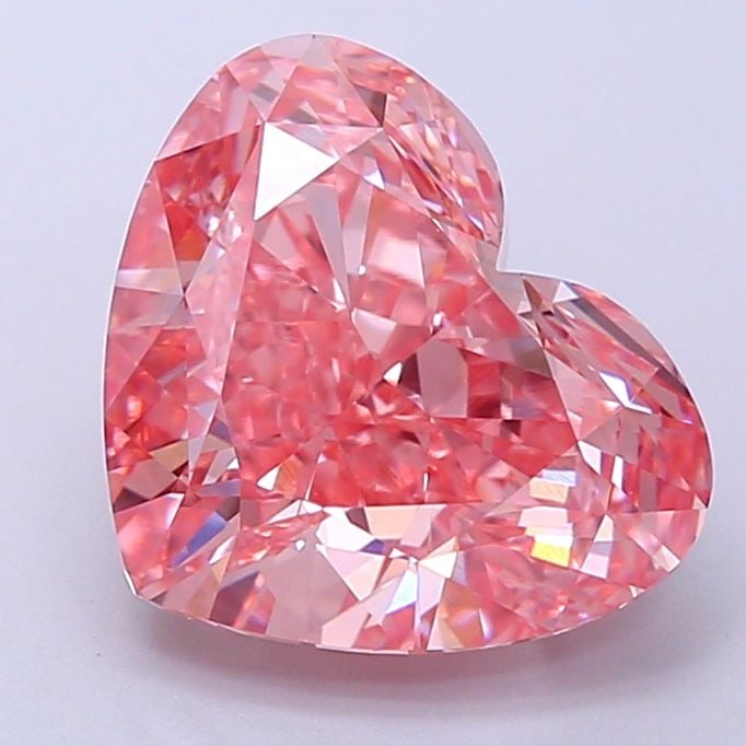 Loose Lab Diamond - IGI Heart 3.61ct Fancy Vivid Pink VVS2: Loose Lab Diamond - IGI Heart 3.61ct Fancy Vivid Pink VVS2 Experience the breathtaking beauty of a lab-grown diamond, certified by the International Gemological Institute (IGI) as Fancy Vivid Pink wit
