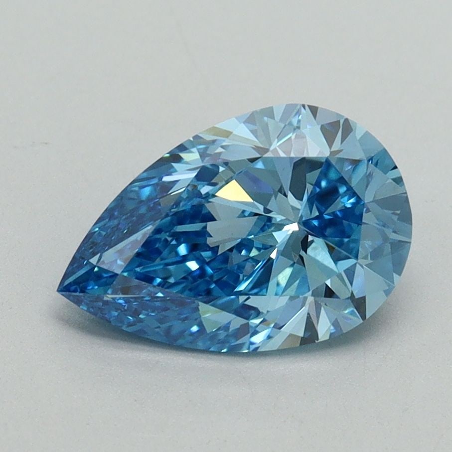 Loose Lab Diamond - IGI Pear 1.52ct Fancy Vivid Blue VVS2: Loose Lab Diamond - IGI Pear 1.52ct Fancy Vivid Blue VVS2 Experience the breathtaking beauty of a lab-grown diamond, certified by IGI as Fancy Vivid Blue, with exceptional clarity and cut. This