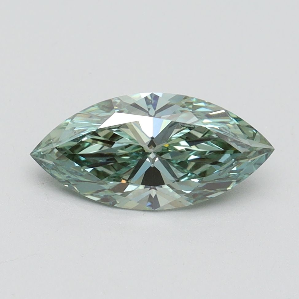 IGI Marquise 1.01ct Fancy Intense Green VVS2 Loose Lab Diamond: IGI Marquise 1.01ct Fancy Intense Green VVS2 Loose Lab Diamond Experience the rare beauty of a Fancy Intense Green lab-grown diamond, boasting exceptional clarity (VVS2) and polish (EX), with a