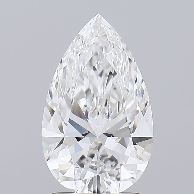 Loose Lab Diamond - IGI Pear 1.54ct D VVS2: Loose Lab Diamond - IGI Pear 1.54ct D VVS2 A stunning lab-grown diamond, certified by the International Gemological Institute (IGI), boasts exceptional clarity and color. This 1.54ct pear-shaped gemst