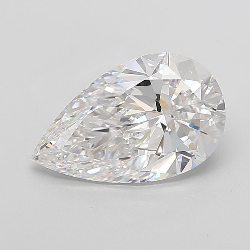 Loose Lab Diamond - IGI Pear 5.06ct E VVS2: Loose Lab Diamond - IGI Pear 5.06ct E VVS2 A rare and exceptional lab-grown diamond, this IGI-certified pear-shaped gem boasts an impressive 5.06 carats of unparalleled brilliance, with an E color gra