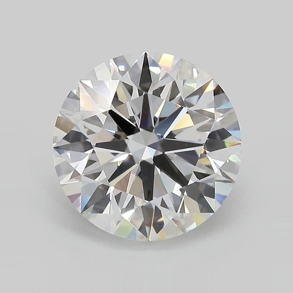 IGI Round 4.09ct E VVS2 Ideal Loose Lab Diamond: IGI Round 4.09ct E VVS2 Ideal Loose Lab Diamond Experience the brilliance of a lab-grown diamond, certified by IGI and boasting exceptional clarity with an E color and VVS2 grade. This 4.09ct stone sh