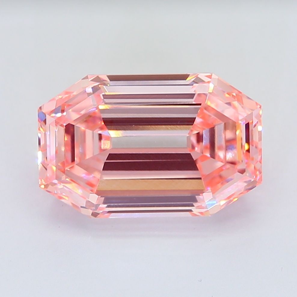 IGI Octagonal 12.33ct Fancy Intense Pink VVS2 Loose Lab Diamond: IGI Octagonal 12.33ct Fancy Intense Pink VVS2 Loose Lab Diamond Experience the rare beauty of a Fancy Intense Pink diamond, one of the most coveted colors in the world of diamonds. This exquisite 12.3