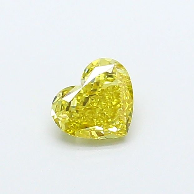 IGI Heart 0.5ct Fancy Intense Yellow VVS2 Loose Lab Diamond: IGI Heart 0.5ct Fancy Intense Yellow VVS2 Loose Lab Diamond A truly unique and vibrant addition to any jewelry collection, this 0.5ct Fancy Intense Yellow VVS2 lab diamond boasts exceptional clarity,