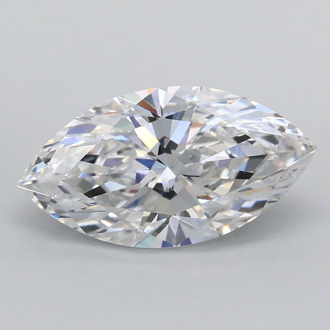 IGI Marquise 2.02ct E VVS2 Loose Lab Diamond: IGI Marquise 2.02ct E VVS2 Loose Lab Diamond A rare opportunity to own a truly unique gem, this 2.02ct IGI Marquise lab diamond boasts exceptional clarity and color, with an EX polish and symmetry tha