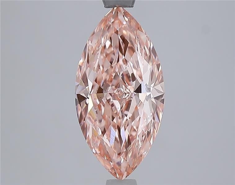 IGI Marquise 2.6ct Fancy Vivid Pink VVS2 Loose Lab Diamond: IGI Marquise 2.6ct Fancy Vivid Pink VVS2 Loose Lab Diamond Experience the breathtaking beauty of a Fancy Vivid Pink diamond, one of the rarest and most coveted colors in nature. This stunning 2.6ct la