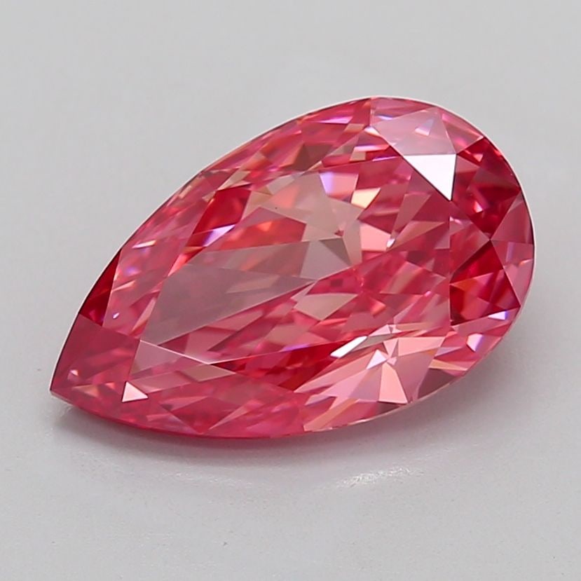 Loose Lab Diamond - IGI Pear 4.06ct Fancy Vivid Pink VVS2: Loose Lab Diamond - IGI Pear 4.06ct Fancy Vivid Pink VVS2 Experience the rare beauty of a Fancy Vivid Pink lab-grown diamond, certified by the International Gemological Institute (IGI) as VVS2 clarity