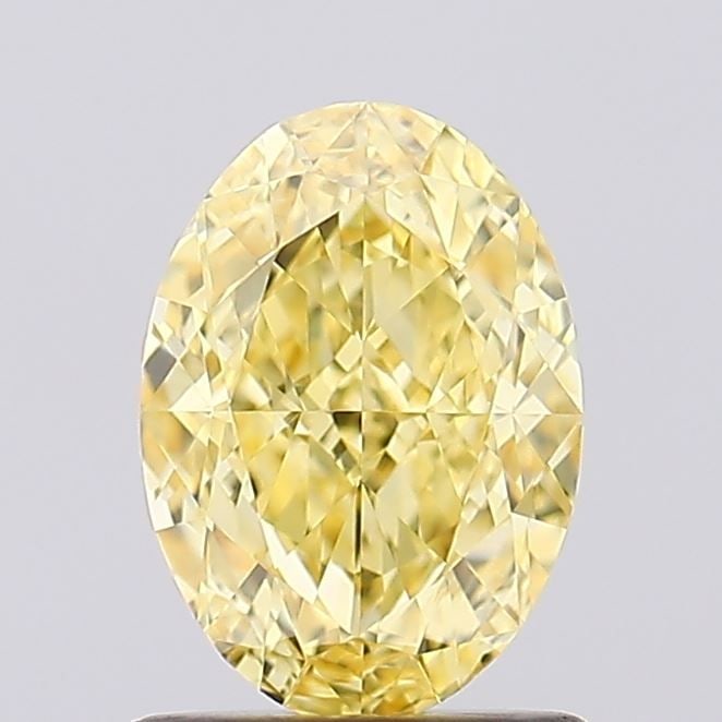 IGI Oval 1.3ct Fancy Vivid Yellow VVS2 Loose Lab Diamond (1 of 1)