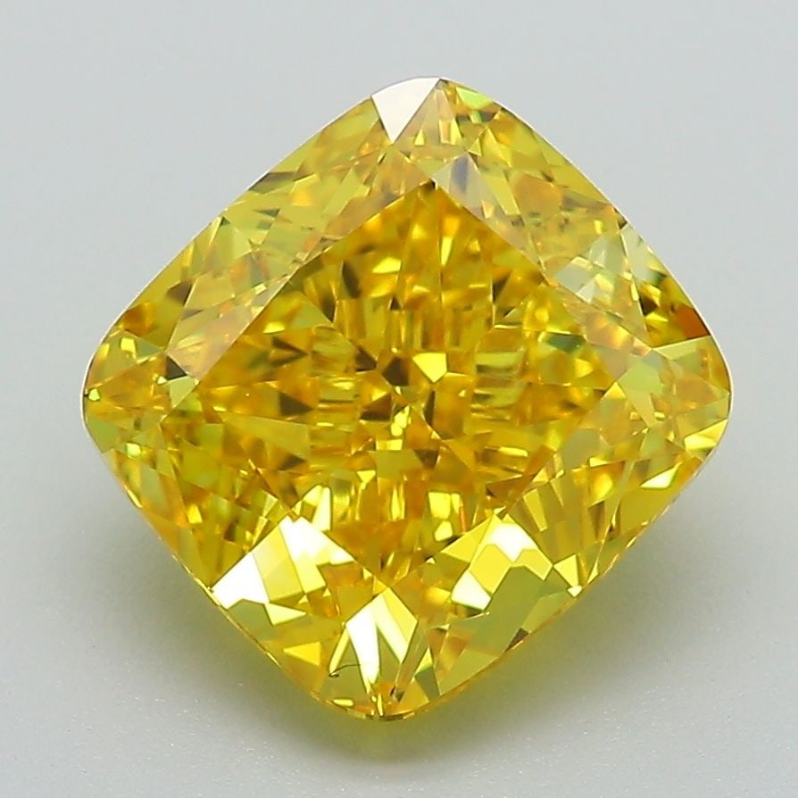 Loose Lab Diamond - IGI Cushion Modified 3.81ct Fancy Vivid Yellow VVS2 (1 of 1)
