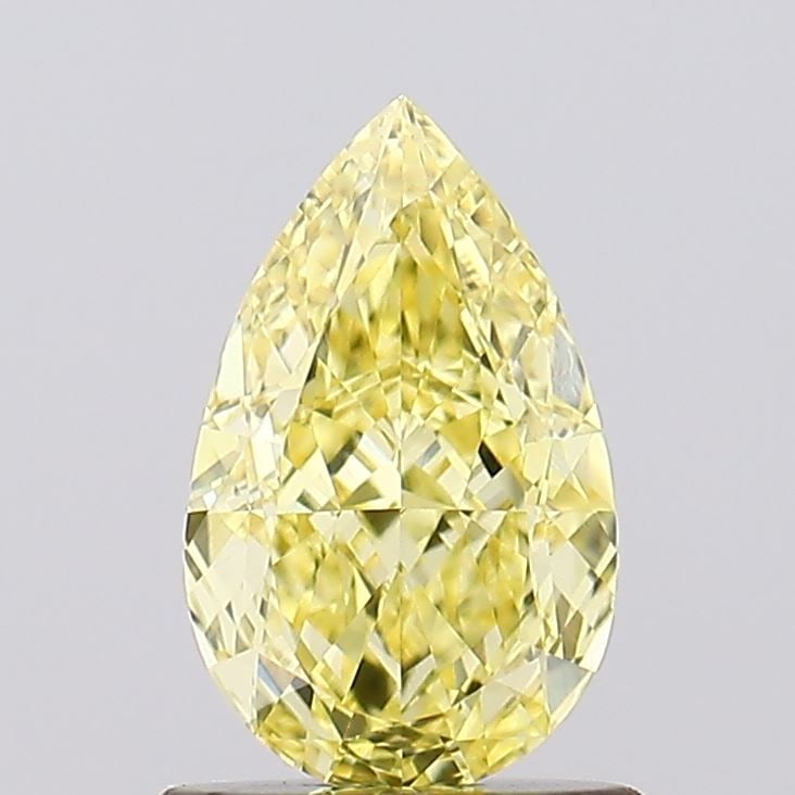 Loose Lab Diamond - IGI Pear 1.04ct Fancy Intense Yellow VVS2: Loose Lab Diamond - IGI Pear 1.04ct Fancy Intense Yellow VVS2 Experience the vibrant beauty of a lab-grown diamond, certified by the International Gemological Institute (IGI) as a Fancy Intense