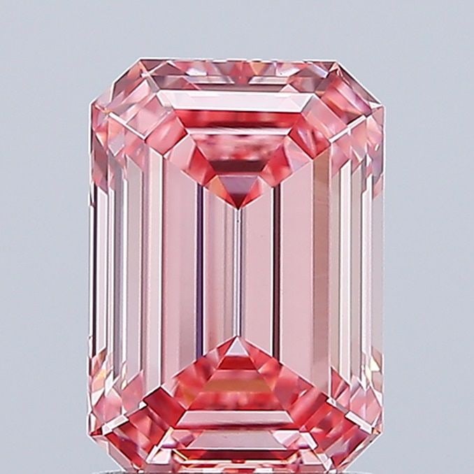 Loose Lab Diamond - IGI Emerald 2.1ct Fancy Vivid Pink VVS2: Loose Lab Diamond - IGI Emerald 2.1ct Fancy Vivid Pink VVS2 Experience the rare beauty of a lab-grown diamond, certified by IGI as a Fancy Vivid Pink gemstone with exceptional clarity and polish. This