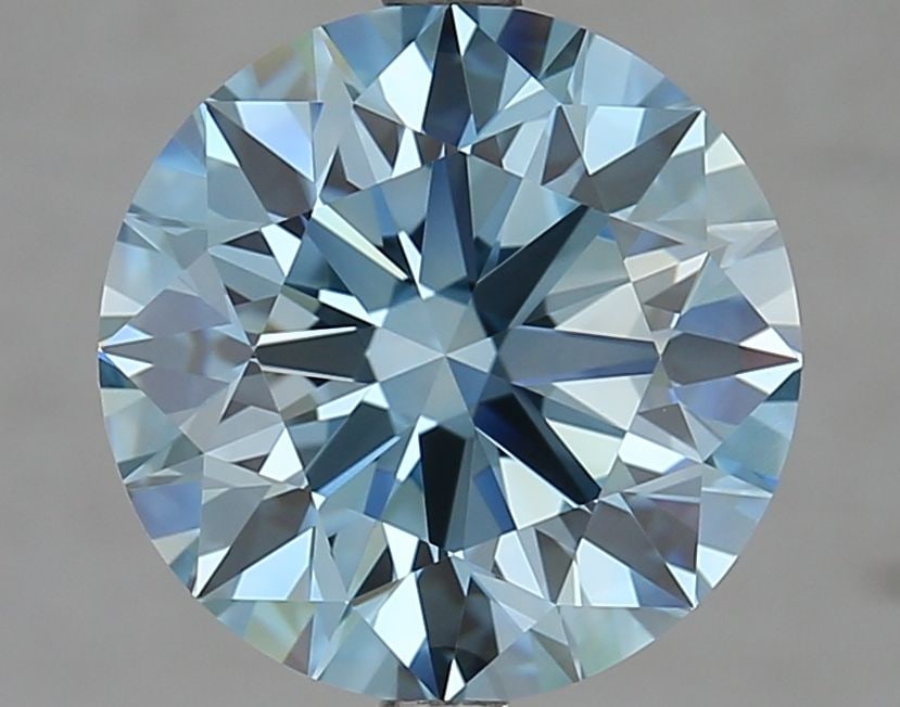 IGI Round 4.53ct Fancy Vivid Blue VVS2 Ideal Loose Lab Diamond (1 of 1)