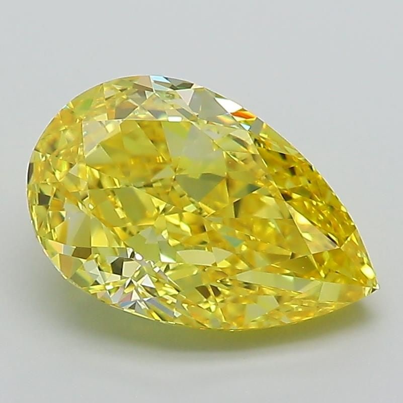 Loose Lab Diamond - IGI Pear 2.29ct Fancy Vivid Yellow VVS1: Loose Lab Diamond - IGI Pear 2.29ct Fancy Vivid Yellow VVS1 Experience the brilliance of nature's own sunshine with this stunning 2.29ct Fancy Vivid Yellow lab diamond, certified by IGI as VVS1
