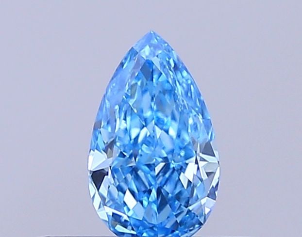 Loose Lab Diamond - IGI Pear 0.24ct Fancy Vivid Blue VVS2: Loose Lab Diamond - IGI Pear 0.24ct Fancy Vivid Blue VVS2 A rare and breathtakingly beautiful lab-grown diamond, this 0.24ct Fancy Vivid Blue pear-cut gemstone boasts an exceptional VVS2 clarity and