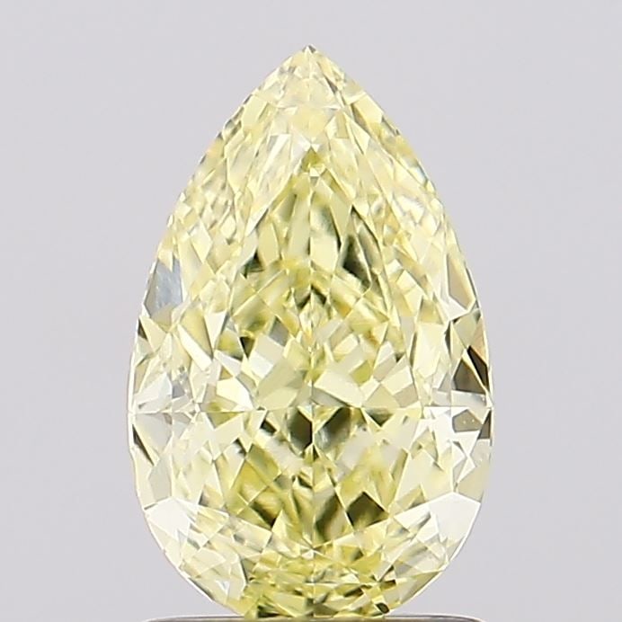 Loose Lab Diamond - IGI Pear 1.54ct Fancy Intense Yellow VVS2: Loose Lab Diamond - IGI Pear 1.54ct Fancy Intense Yellow VVS2 A rare and vibrant gem, this 1.54ct lab-grown pear-shaped diamond boasts an intense yellow hue that shines with exceptional brilliance,