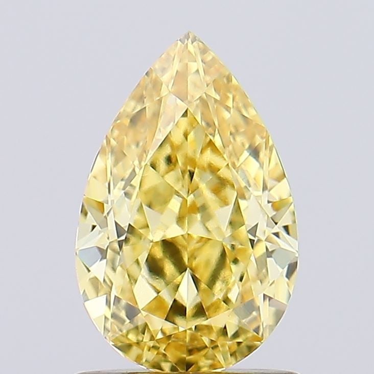 Loose Lab Diamond - IGI Pear 1.17ct Fancy Vivid Yellow VVS2: Loose Lab Diamond - IGI Pear 1.17ct Fancy Vivid Yellow VVS2 Experience the brilliance of nature's own sunshine with this stunning 1.17ct Fancy Vivid Yellow Lab Diamond, certified by IGI as VVS2 clarit