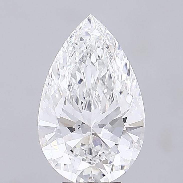 Loose Lab Diamond - IGI Pear 6.06ct E VVS2: Loose Lab Diamond - IGI Pear 6.06ct E VVS2 A stunning lab-grown pear-shaped diamond, certified by the International Gemological Institute (IGI), boasts exceptional clarity and color. Weighing 6.06