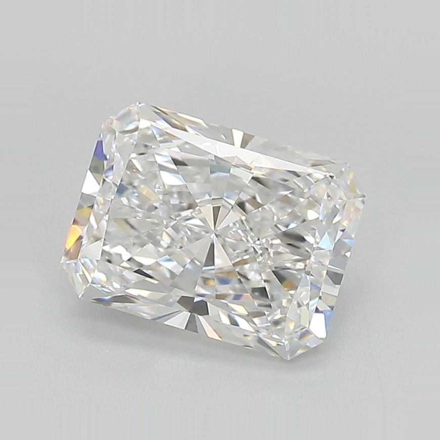 IGI Radiant 2.1ct D VVS2 Loose Lab Diamond: IGI Radiant 2.1ct D VVS2 Loose Lab Diamond Experience the brilliance of a lab-grown diamond, certified by IGI as D color, VVS2 clarity, and EX polish and symmetry. This 2.1ct radiant gem shines with e
