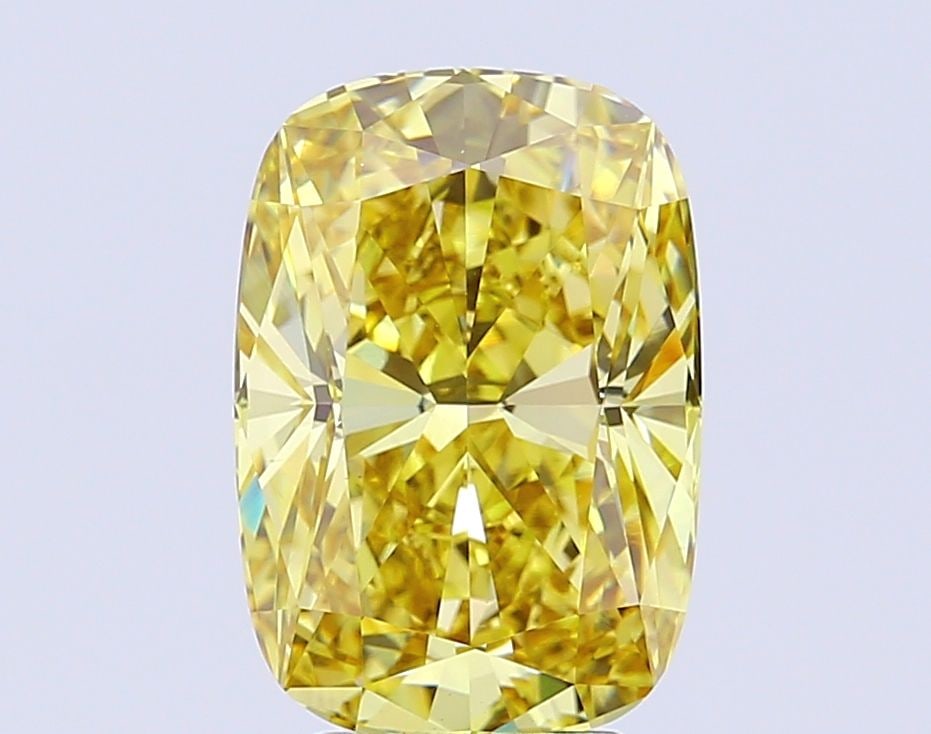 Loose Lab Diamond - IGI Cushion Modified 6.09ct Fancy Intense Yellow VVS2: Loose Lab Diamond - IGI Cushion Modified 6.09ct Fancy Intense Yellow VVS2 Experience the vibrant warmth of a genuine lab-grown diamond, boasting an impressive 6.09 carats in its Fancy Intense Yellow
