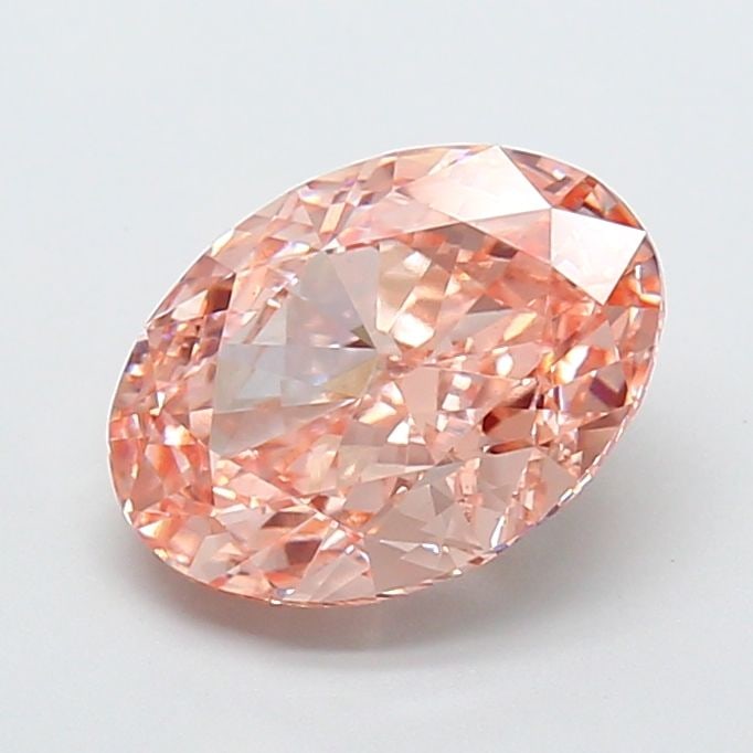 IGI Oval 3.2ct Fancy Intense Brown Pink VVS2 Loose Lab Diamond: IGI Oval 3.2ct Fancy Intense Brown Pink VVS2 Loose Lab Diamond Experience the unique beauty of this 3.2ct Fancy Intense Brown Pink VVS2 lab diamond, boasting an EX polish and symmetry that showcases i