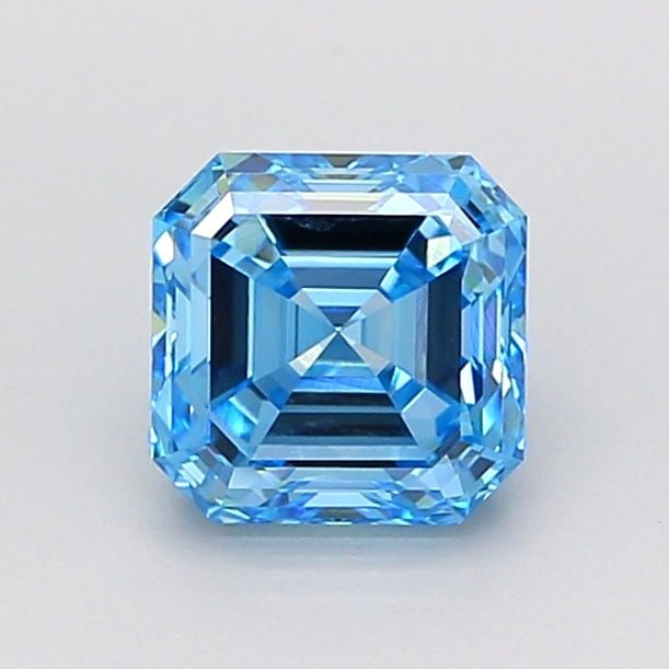 IGI Asscher 1.06ct Fancy Vivid Blue VVS2 Loose Lab Diamond: IGI Asscher 1.06ct Fancy Vivid Blue VVS2 Loose Lab Diamond Experience the breathtaking beauty of a Fancy Vivid Blue diamond, one of the rarest and most coveted colors in the world. This stunning 1.06c