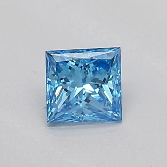 IGI Princess 0.2ct Fancy Vivid Blue VVS2 Loose Lab Diamond: IGI Princess 0.2ct Fancy Vivid Blue VVS2 Loose Lab Diamond Experience the breathtaking beauty of a lab-grown Fancy Vivid Blue diamond, certified by the International Gemological Institute (IGI) as VVS