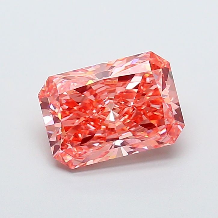 IGI Radiant 4.09ct Fancy Vivid Pink VVS2 Loose Lab Diamond: IGI Radiant 4.09ct Fancy Vivid Pink VVS2 Loose Lab Diamond Experience the rare beauty of a Fancy Vivid Pink diamond, one of the most coveted colors in the world of gemstones. This exquisite 4.09ct