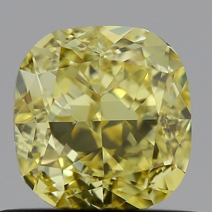 Loose Lab Diamond - IGI Cushion Modified 0.64ct Fancy Intense Yellow VVS2: Loose Lab Diamond - IGI Cushion Modified 0.64ct Fancy Intense Yellow VVS2 Experience the vibrant warmth of a Fancy Intense Yellow diamond, one of the rarest and most coveted colors in nature. This 0.6