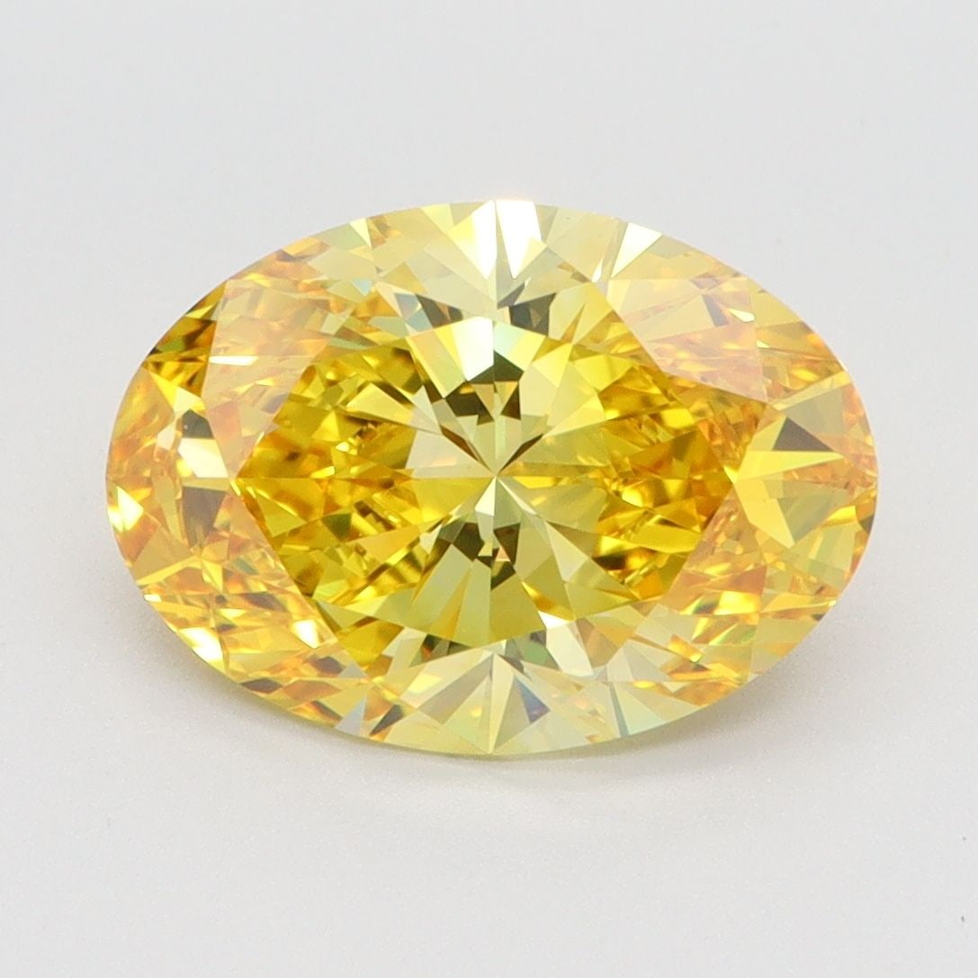 IGI Oval 3.19ct Fancy Vivid Yellow IF Lab Diamond (1 of 1)