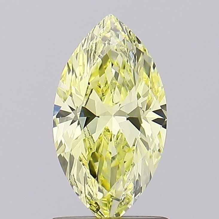 IGI Marquise 1.13ct Fancy Intense Yellow VVS1 Loose Lab Diamond: IGI Marquise 1.13ct Fancy Intense Yellow VVS1 Loose Lab Diamond A stunning Fancy Intense Yellow diamond, certified by the International Gemological Institute (IGI), boasts exceptional clarity and poli