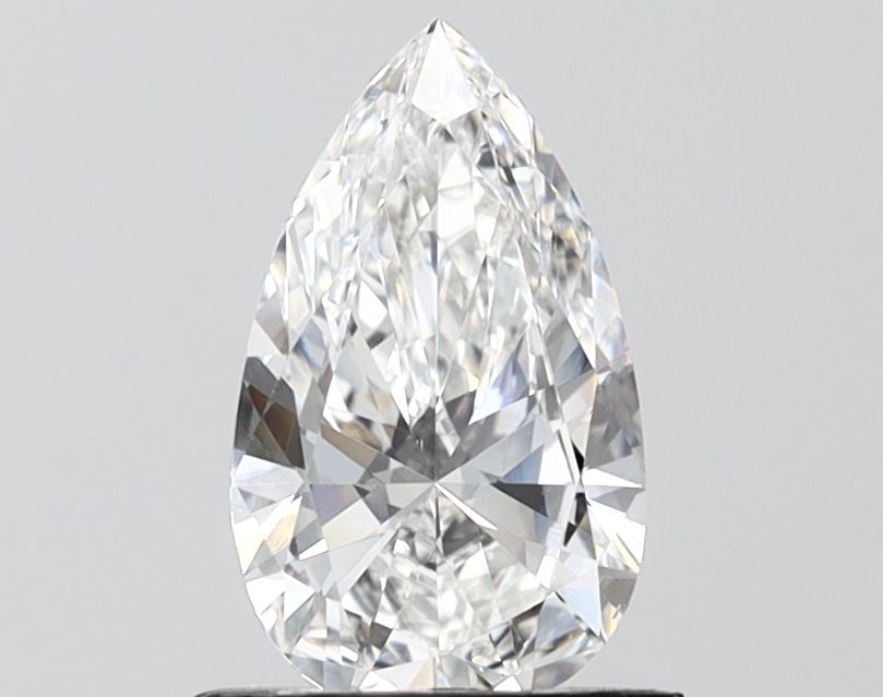Loose Lab Diamond - IGI Pear 1.01ct E VVS2: Loose Lab Diamond - IGI Pear 1.01ct E VVS2 A rare and exceptional lab-grown diamond, certified by the International Gemological Institute (IGI), boasts a stunning pear shape with an E color grade and