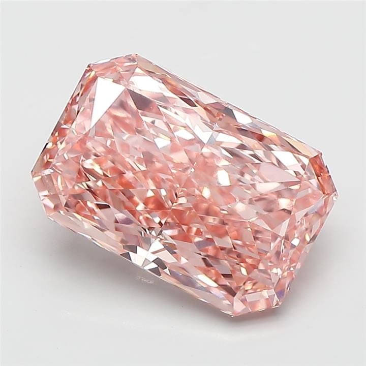 IGI Radiant 4.11ct Fancy Intense Brown-Pink VVS2 Loose Lab Diamond: IGI Radiant 4.11ct Fancy Intense Brown-Pink VVS2 Loose Lab Diamond Experience the rare beauty of a lab-grown diamond, boasting an extraordinary Fancy Intense Brown-Pink hue and exceptional clarity (VV