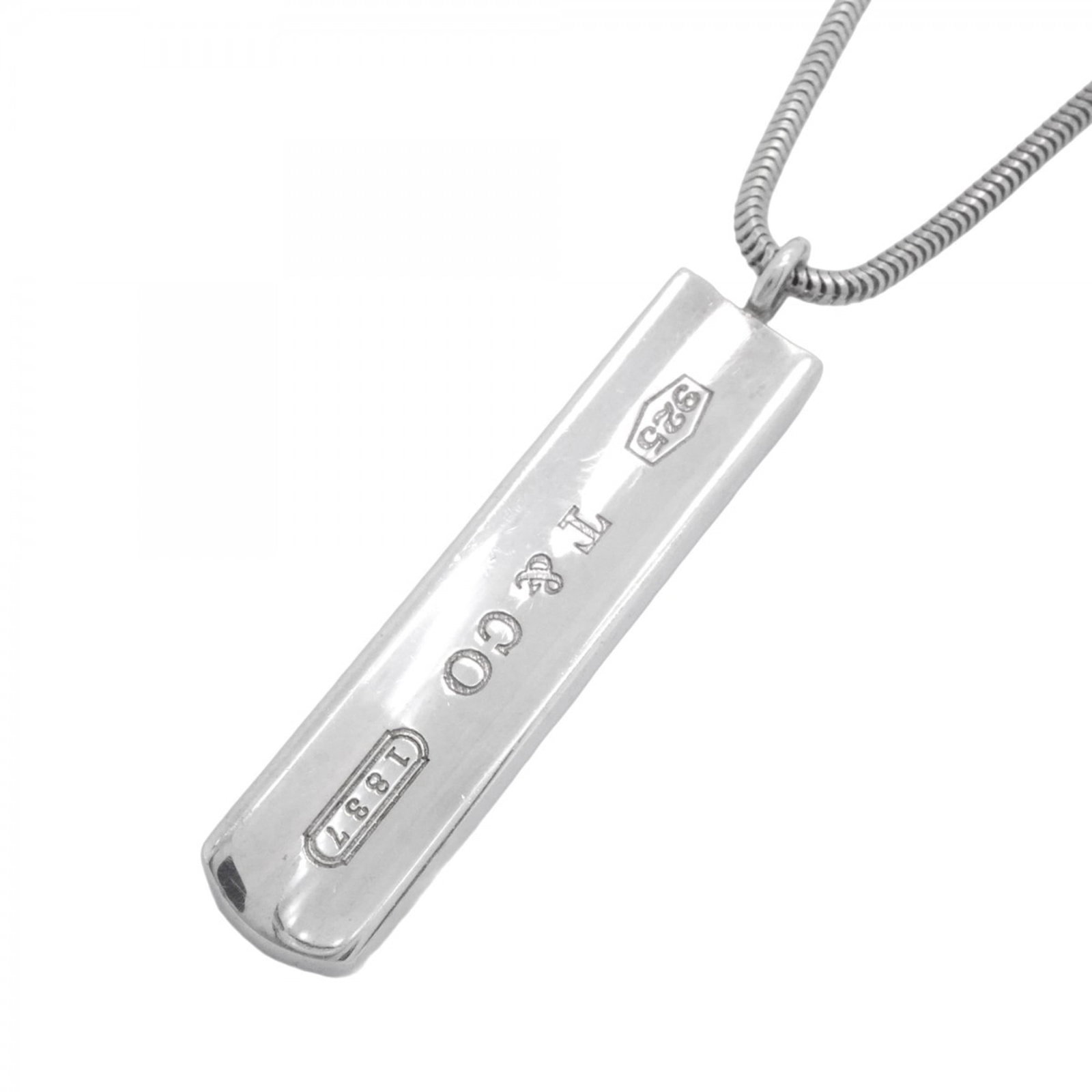 for Men and Women - Tiffany & Co. Narrow Bar Necklace - Sterling Silver 925: for Men and Women - Tiffany & Co. Narrow Bar Necklace - Sterling Silver 925 Elevate your style with the iconic Tiffany & Co. Narrow Bar Necklace, crafted from sterling silver 925 and available in both
