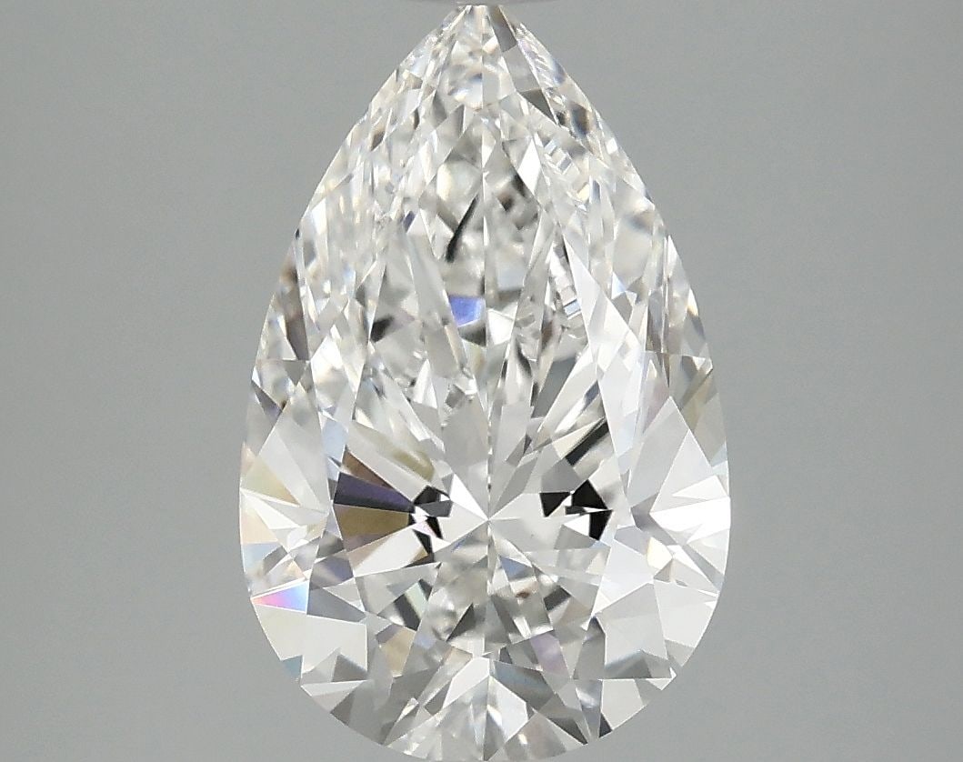 Loose Lab Diamond - IGI Pear 3.02ct F VVS2: Loose Lab Diamond - IGI Pear 3.02ct F VVS2 Experience the brilliance of nature, crafted in a lab with precision and care. This stunning 3.02ct IGI certified pear-shaped diamond boasts an exceptional F