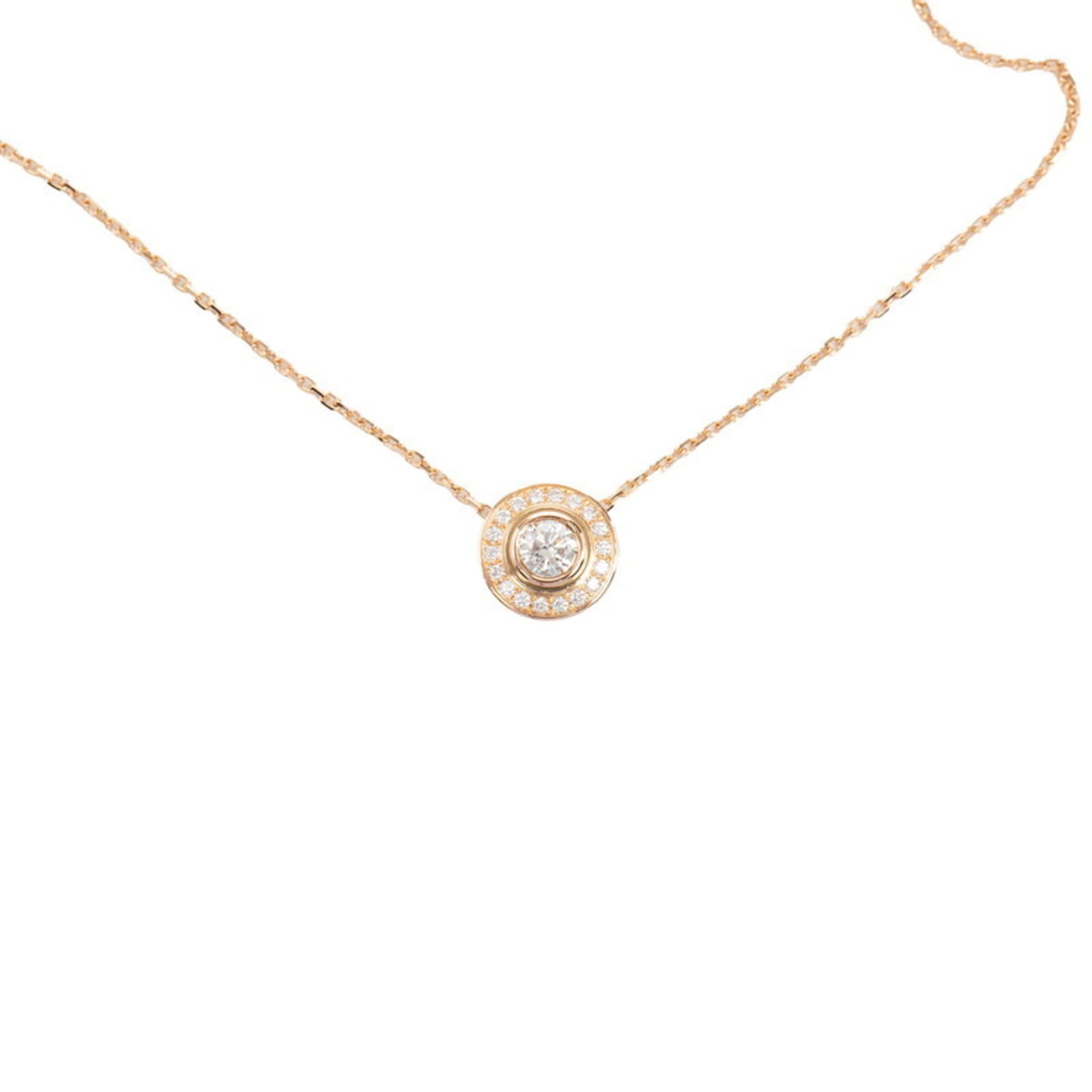 Cartier Damour Pave Diamond Necklace CRN7412200 18KPG Pink Gold Women's: Cartier Damour Pave Diamond Necklace CRN7412200 18KPG Pink Gold Women's Experience the timeless elegance of Cartier with this stunning Damour Pave Diamond Necklace, set in 18K pink gold and boasting a