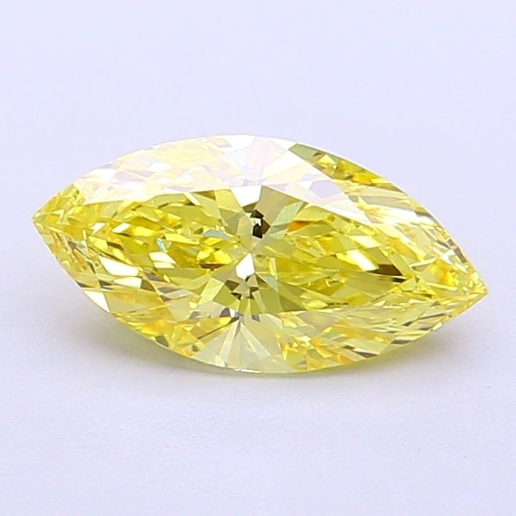 IGI Marquise 1.26ct Fancy Vivid Yellow VVS2 Loose Lab Diamond: IGI Marquise 1.26ct Fancy Vivid Yellow VVS2 Loose Lab Diamond Experience the vibrant beauty of nature in this stunning 1.26ct Fancy Vivid Yellow VVS2 loose lab diamond, certified by IGI and grown with