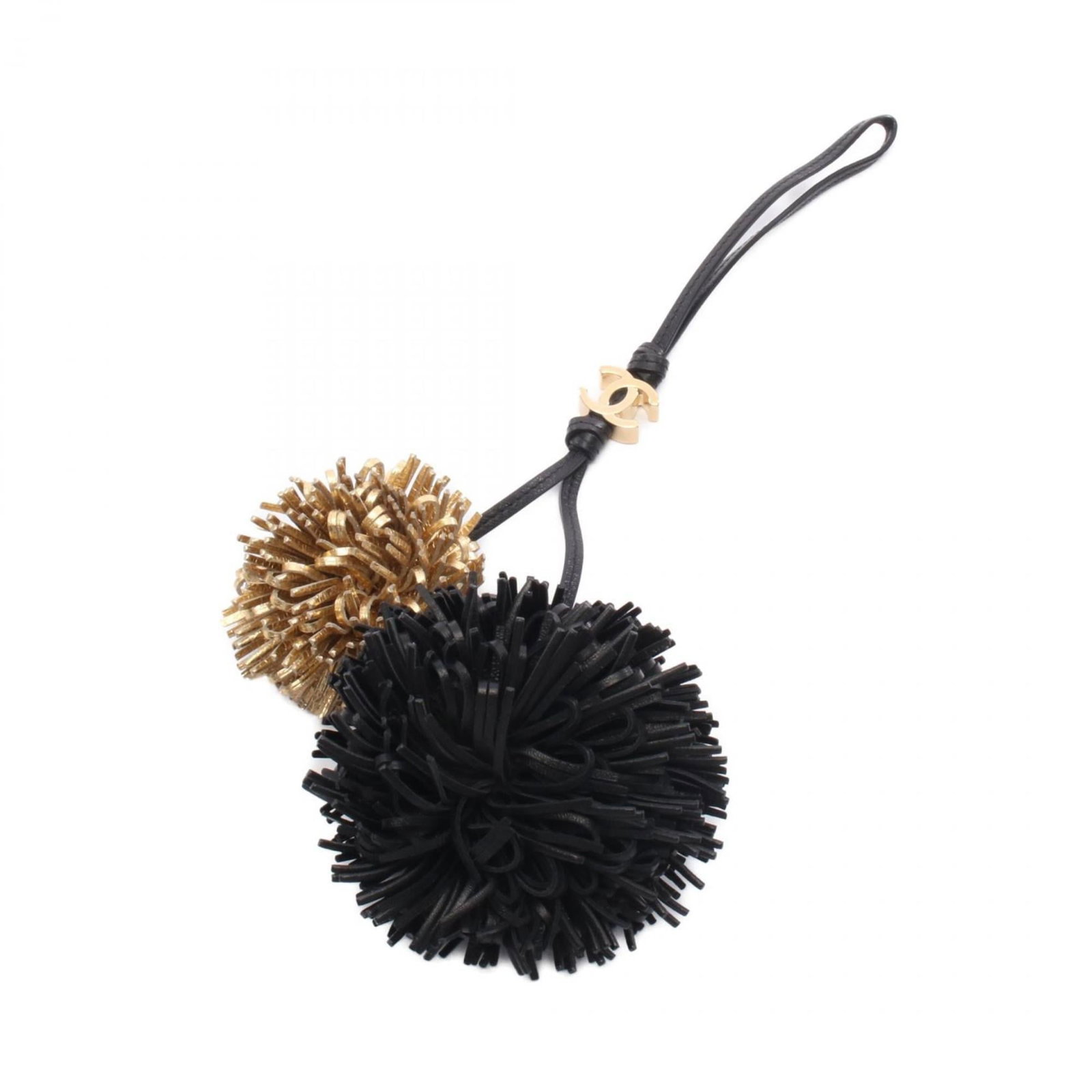 Chanel Handbag Leather Charm: Chanel Handbag Leather Charm A sleek and sophisticated leather charm from the iconic Chanel brand, this black handbag accessory adds a touch of timeless elegance to any outfit. Made from high-quality